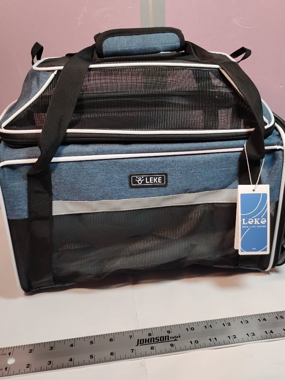LEKE Small Pet Travel Carrier Under Seat Airline Approved Dog Cat Tote